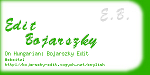 edit bojarszky business card